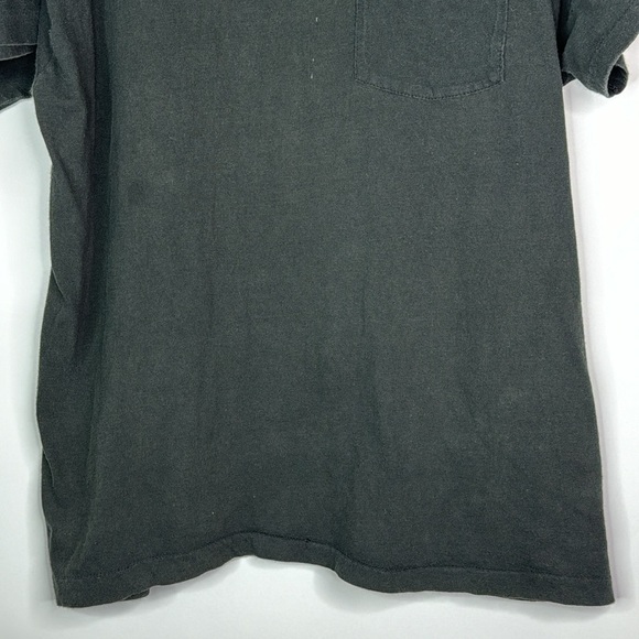 Vintage Fruit of The Loom Black Blank Pocket Tshirt Size XXL - Picture 3 of 7